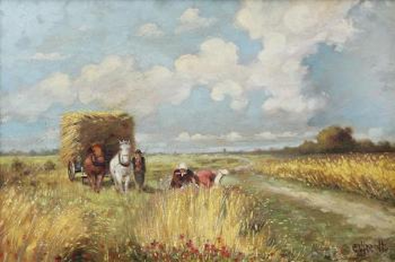 La raccolta del fieno by Italian School