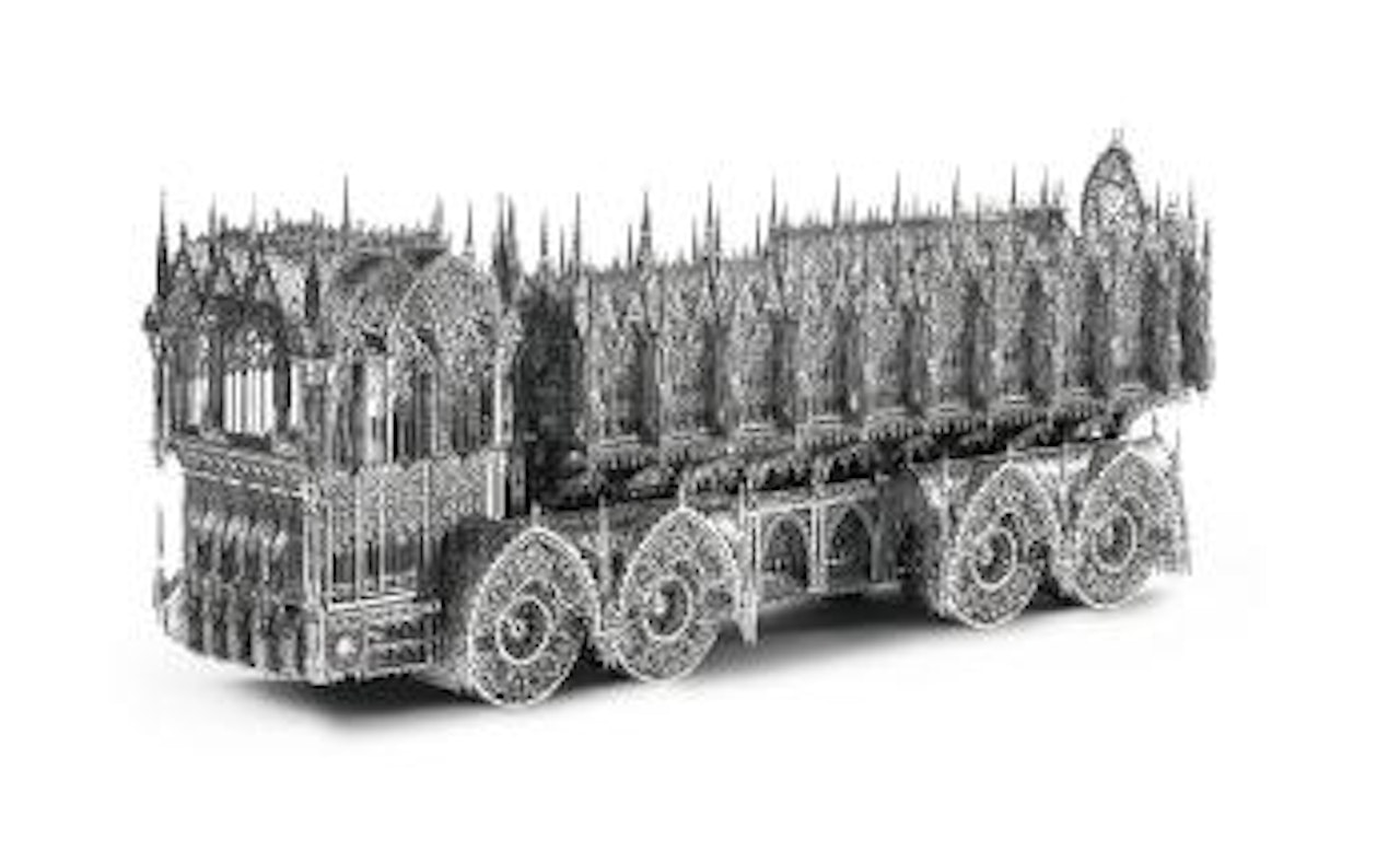 Dump truck (Scale Model 1:6) by Wim Delvoye