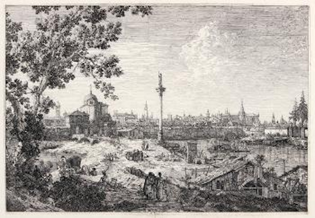 Panorama d'une Ville baignée par une Rivière by Canaletto