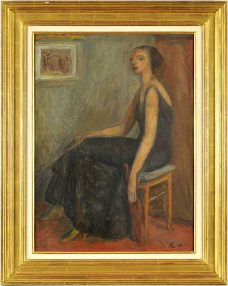 Portrait d'une violoniste by Rene Auberjonois