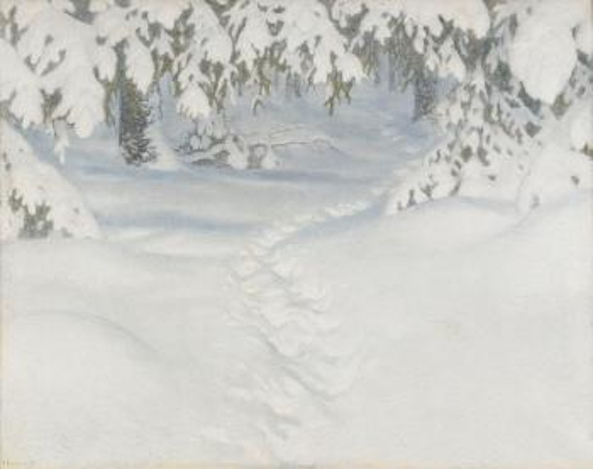 Vinterlandskap by Gustaf Fjaestad