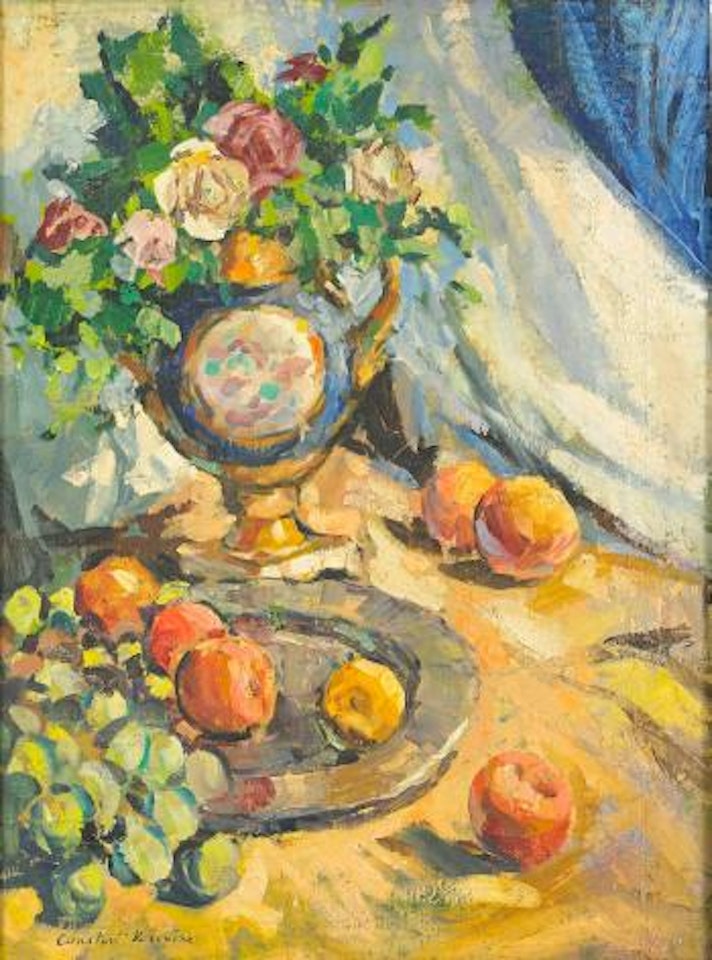 Still life with fruits and flowers by Konstantin Alekseevich Korovin