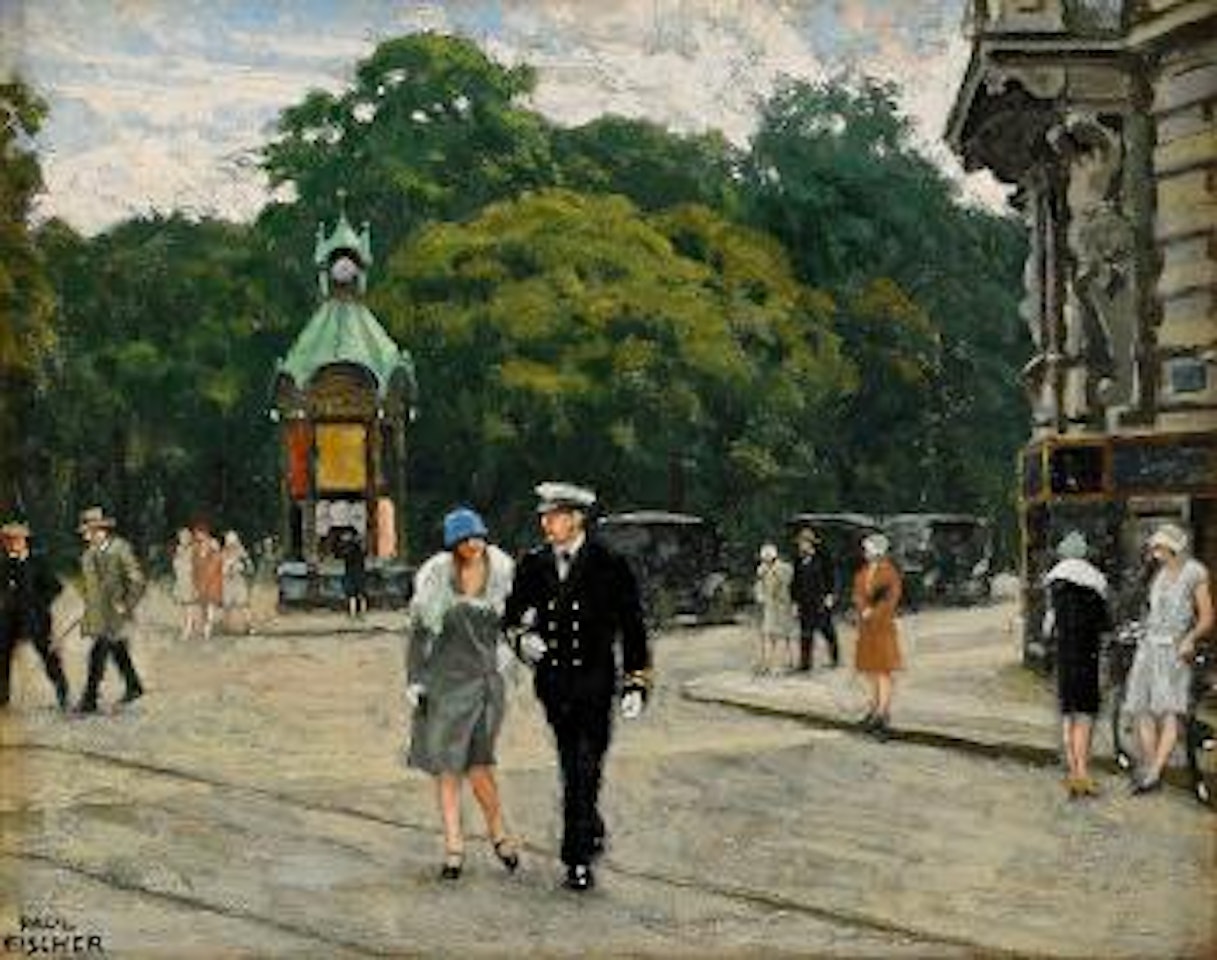 Par på promenad by Paul Fischer