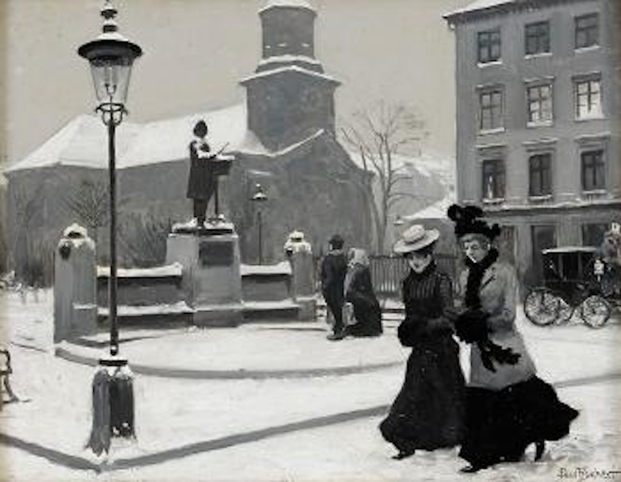 Damer på promenad by Paul Fischer