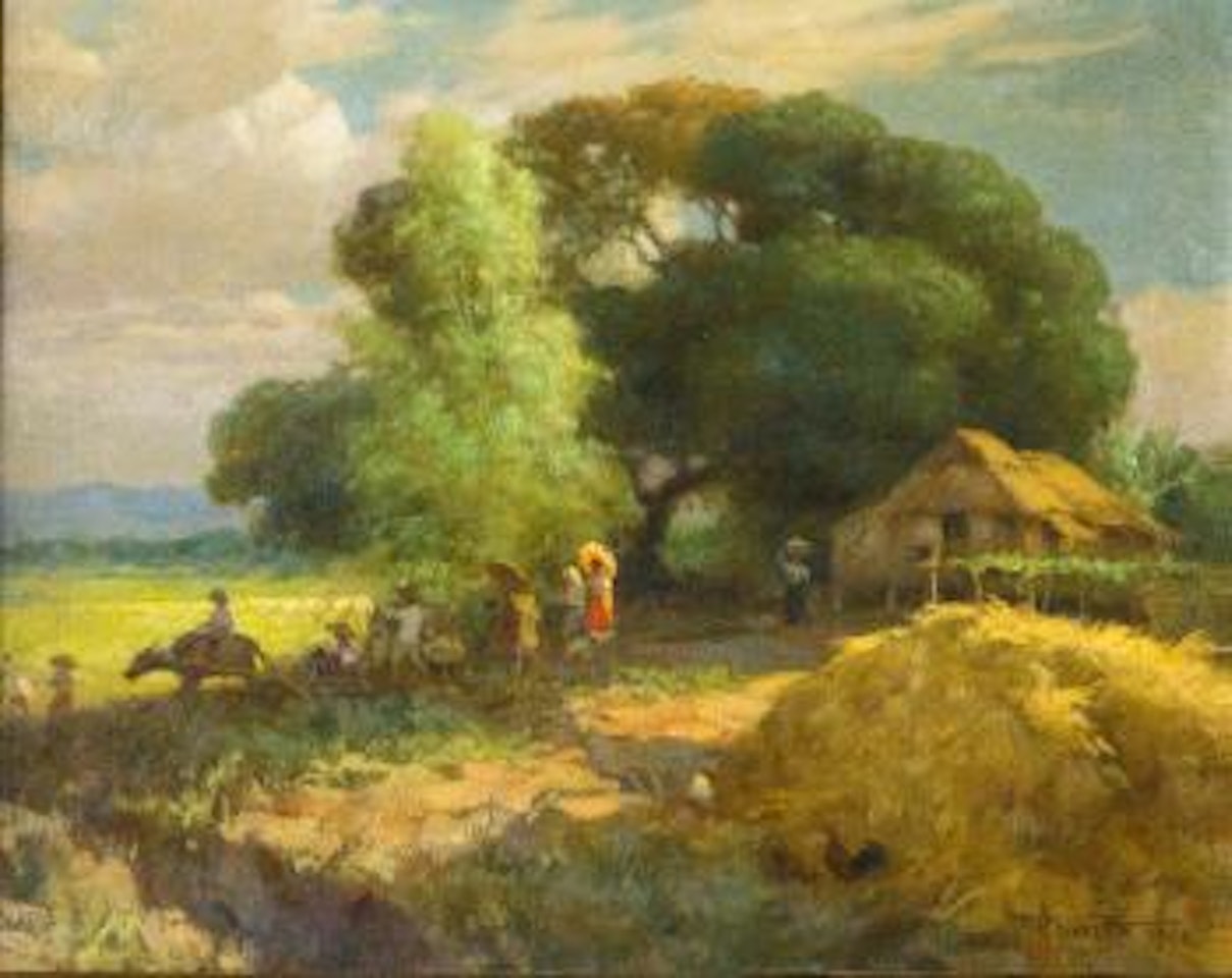 Sunday morning going to town by Fernando Amorsolo