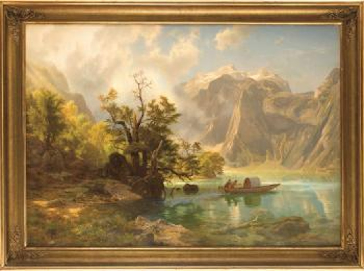 Gebirgssee by August Wilhelm Leu