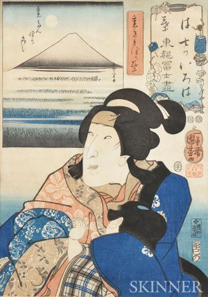 A woman with a child by Utagawa Kuniyoshi