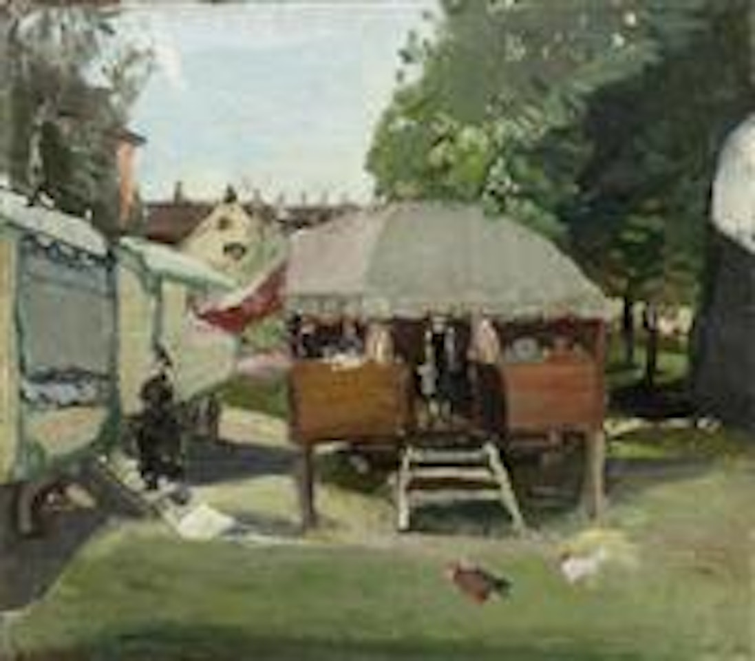 Wagon with Hens by Willy Guggenheim Varlin