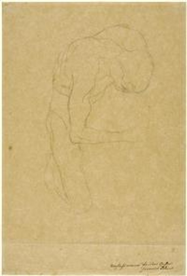 Gebeugt Kniender Männerakt by Gustav Klimt