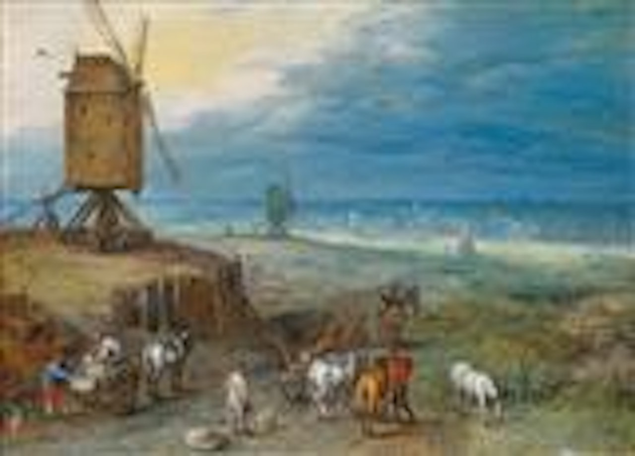Rest by a Windmill by Jan Brueghel the Younger