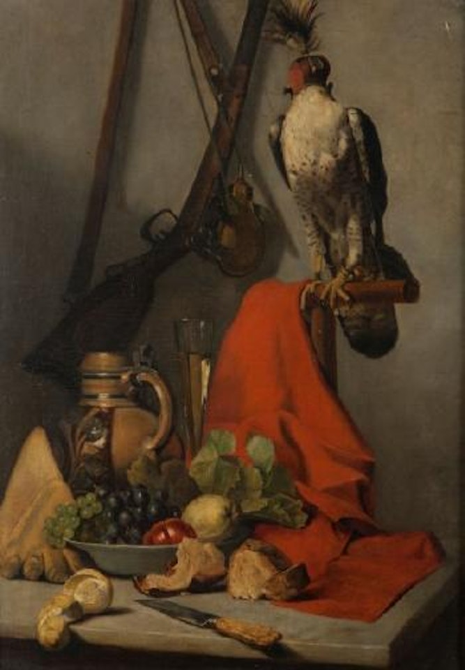 Nature morte au trophée de chasse et faucon by Dutch School