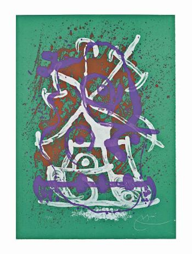 Chevauchée - Vert Violet Brun by Joan Miró