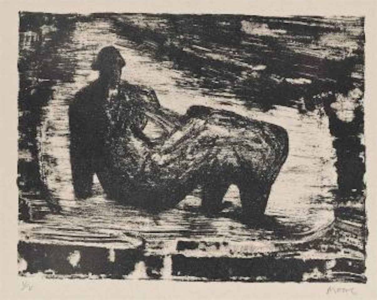 Black Reclining Figure III And IV by Henry Moore