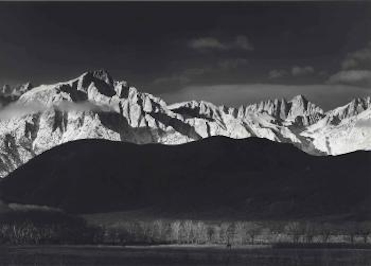 Winter Sunrise from Lone Pine, Sierra Nevada, 1944 by Ansel Adams