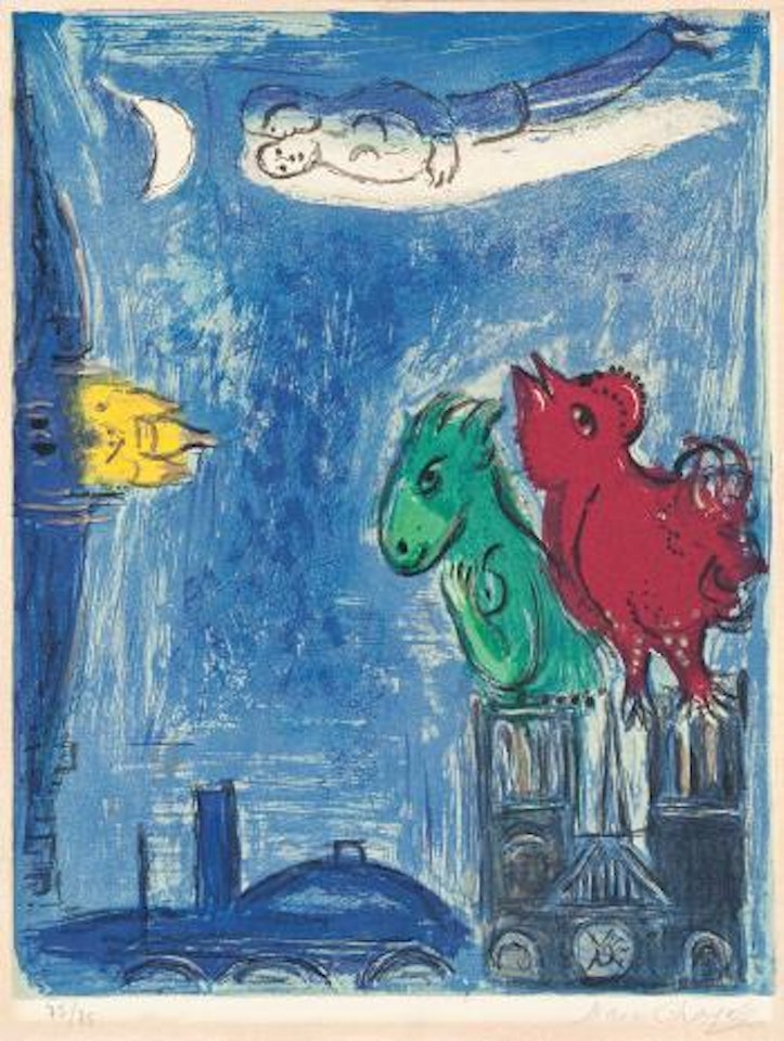 Les Monstres De Notre-dame, From: Derrière Le Mirroir by Marc Chagall