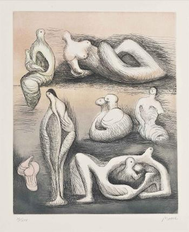 Seven Sculpture Ideas I by Henry Moore