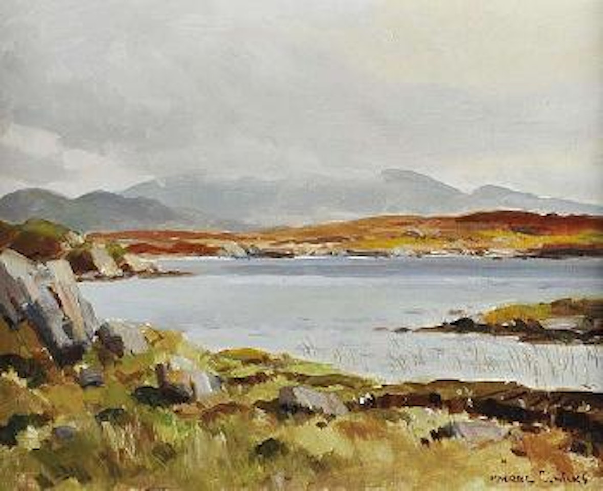On the Clifden to Roundstone Bog Road by Maurice Canning Wilks