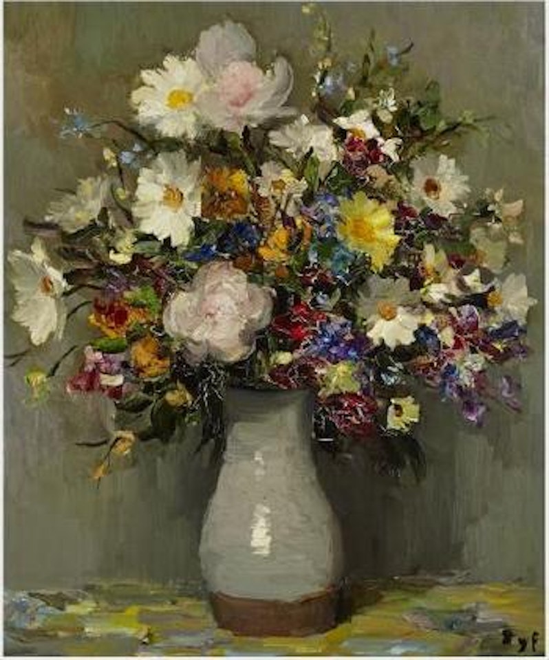 Roses And Marguerites by Marcel Dyf