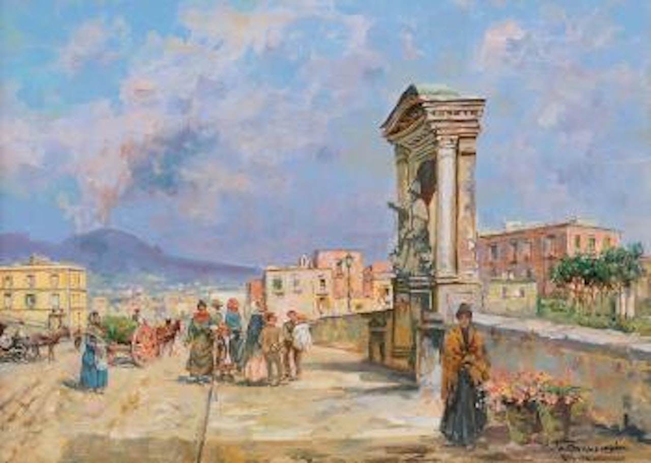 Scena di vita partenopea by Carlo Brancaccio