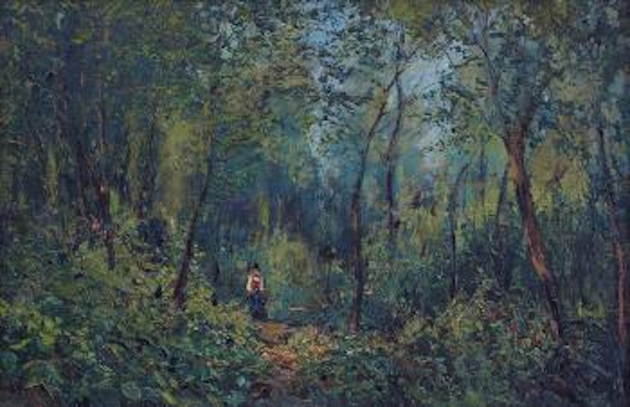 Figura nel bosco by Italian School