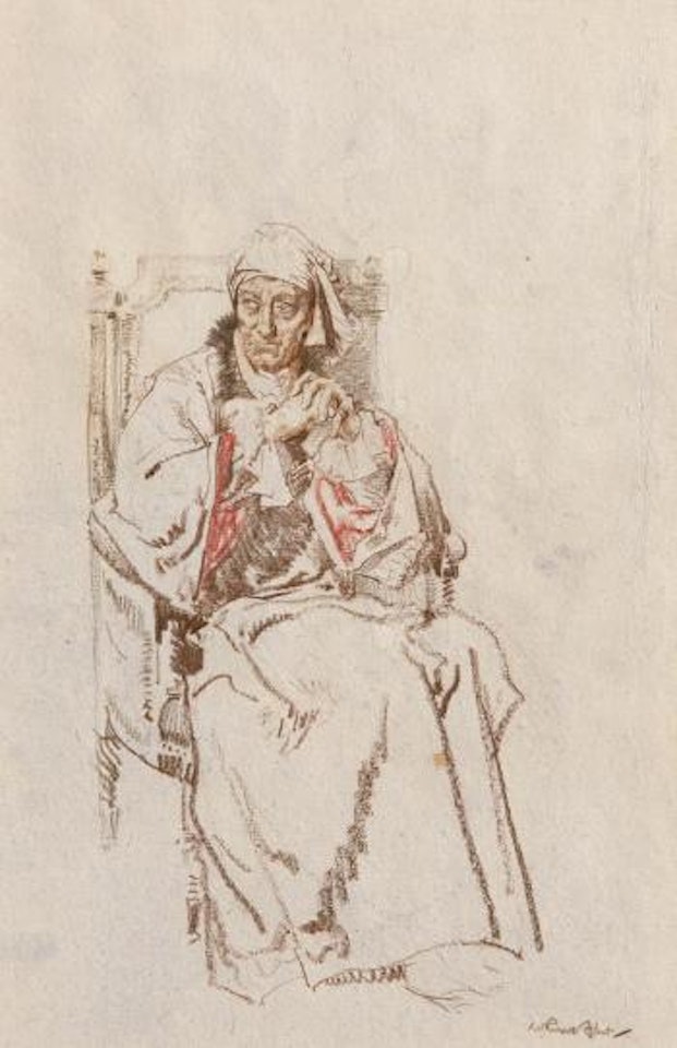 Ernest Thessiger as Voltaire by William Russell Flint