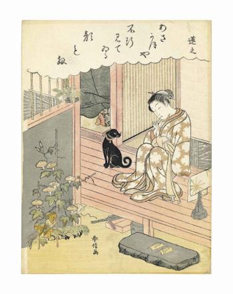 Poem by Renshi, from the series Furyu Goshiki-zumi (Fashionable "Ink in Five Colors") by Suzuki Harunobu