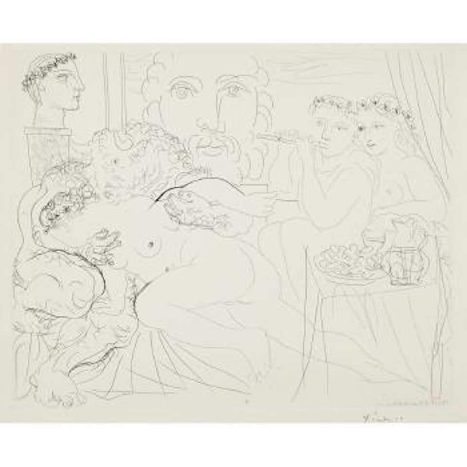 Minotaure Caressant Une Femme (From The Vollard Suite, No. 84) by Pablo Picasso