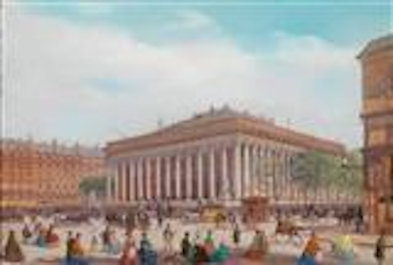 View of the Place de la Bourse by Carlo Bossoli