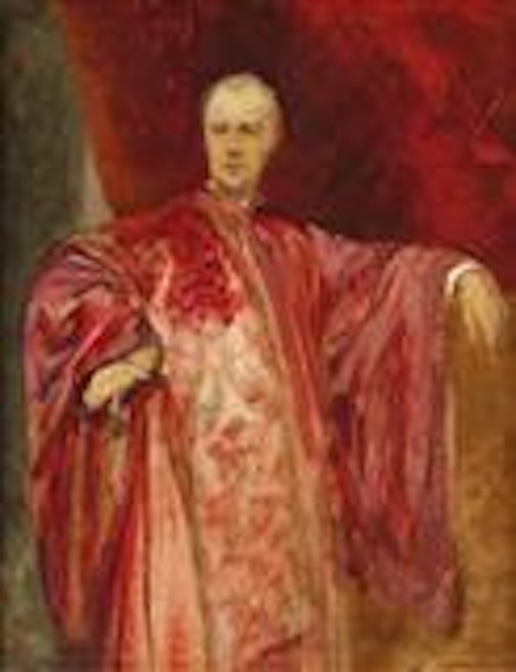 Study for the figure of the Venetian dignitary in the painting “Venice pays homage to Caterina Cornaro” by Hans Makart