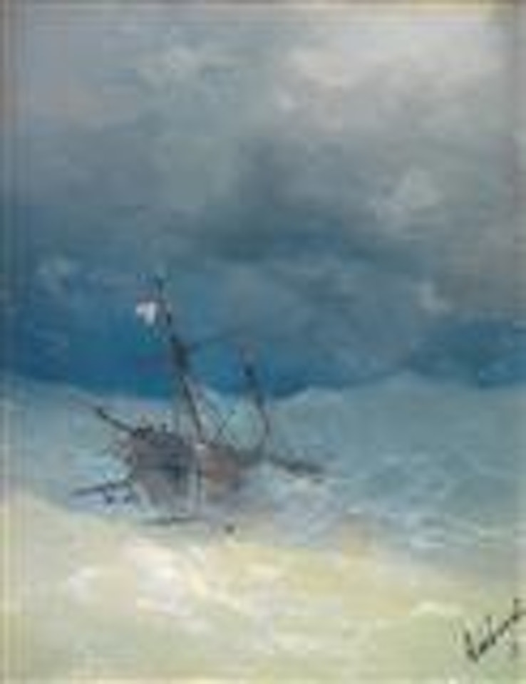 Sinking Ship by Ivan Konstantinovich Aivazovsky