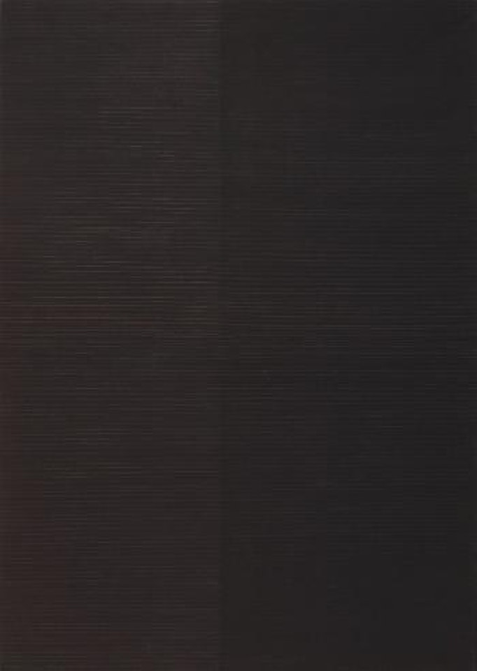 Lignes report noir 1/2 by Jean Degottex