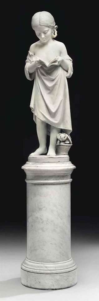 Bambina Che Legge by Giovanni Battista Lombardi