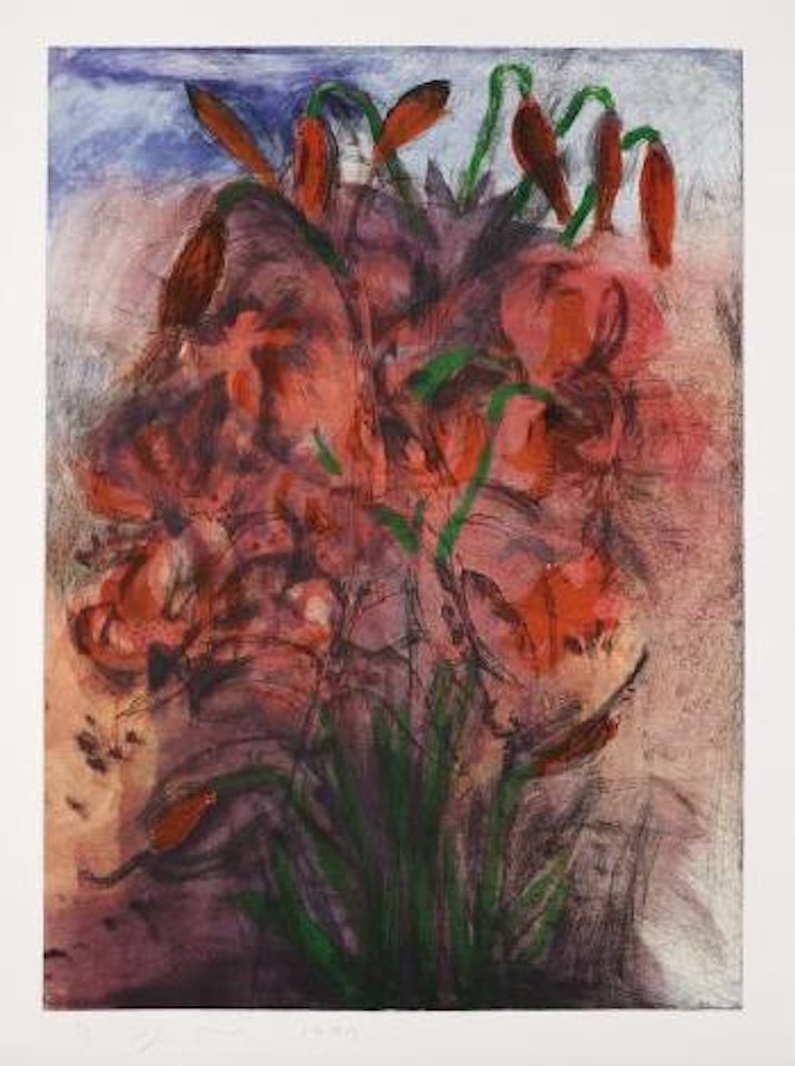 Red Pepper Lilies by Jim Dine