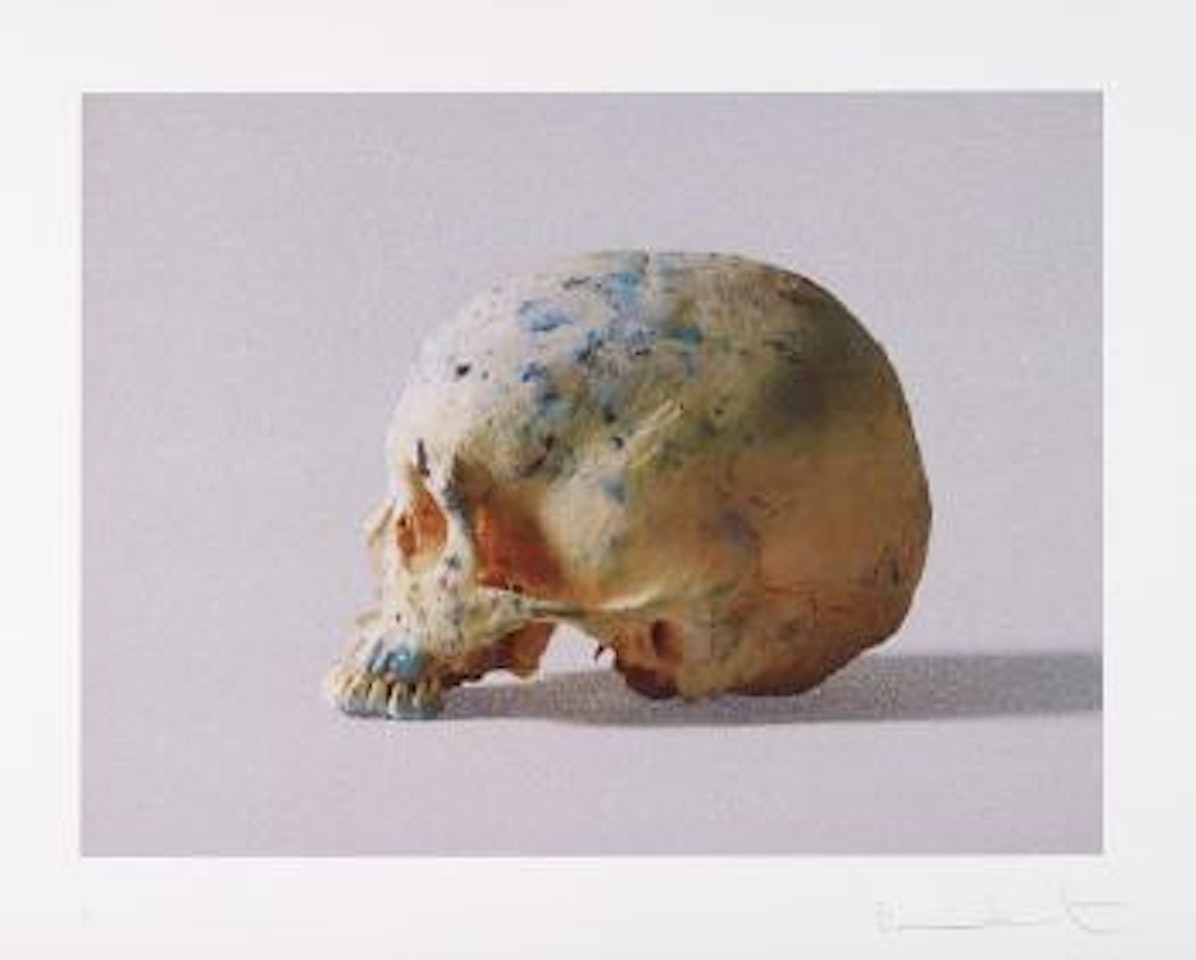 Studio Half Skull, Half Face (with diamond dust) by Damien Hirst