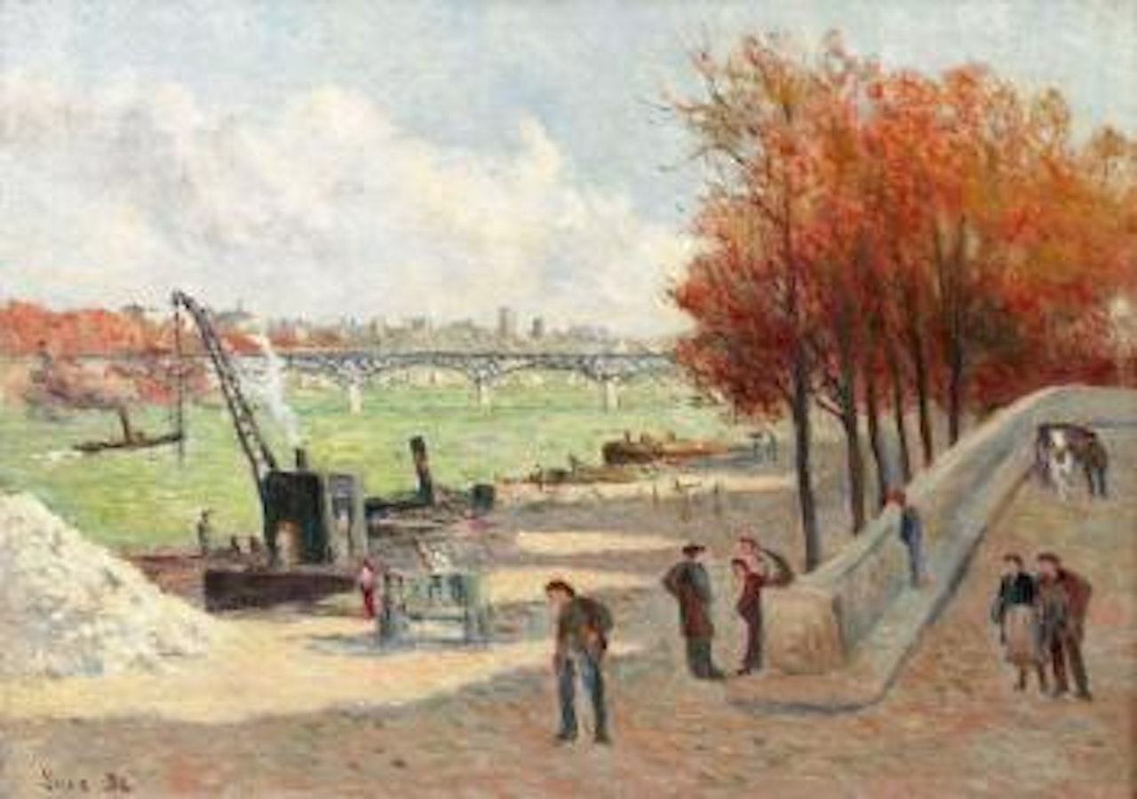 Les quais de la Seine à Paris (quai Malaquais) by Maximilien Luce