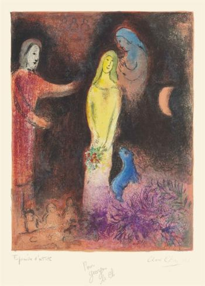 Chloé Vêtue Et Coiffée Par Cléariste, From Daphnis Et Chloé by Marc Chagall