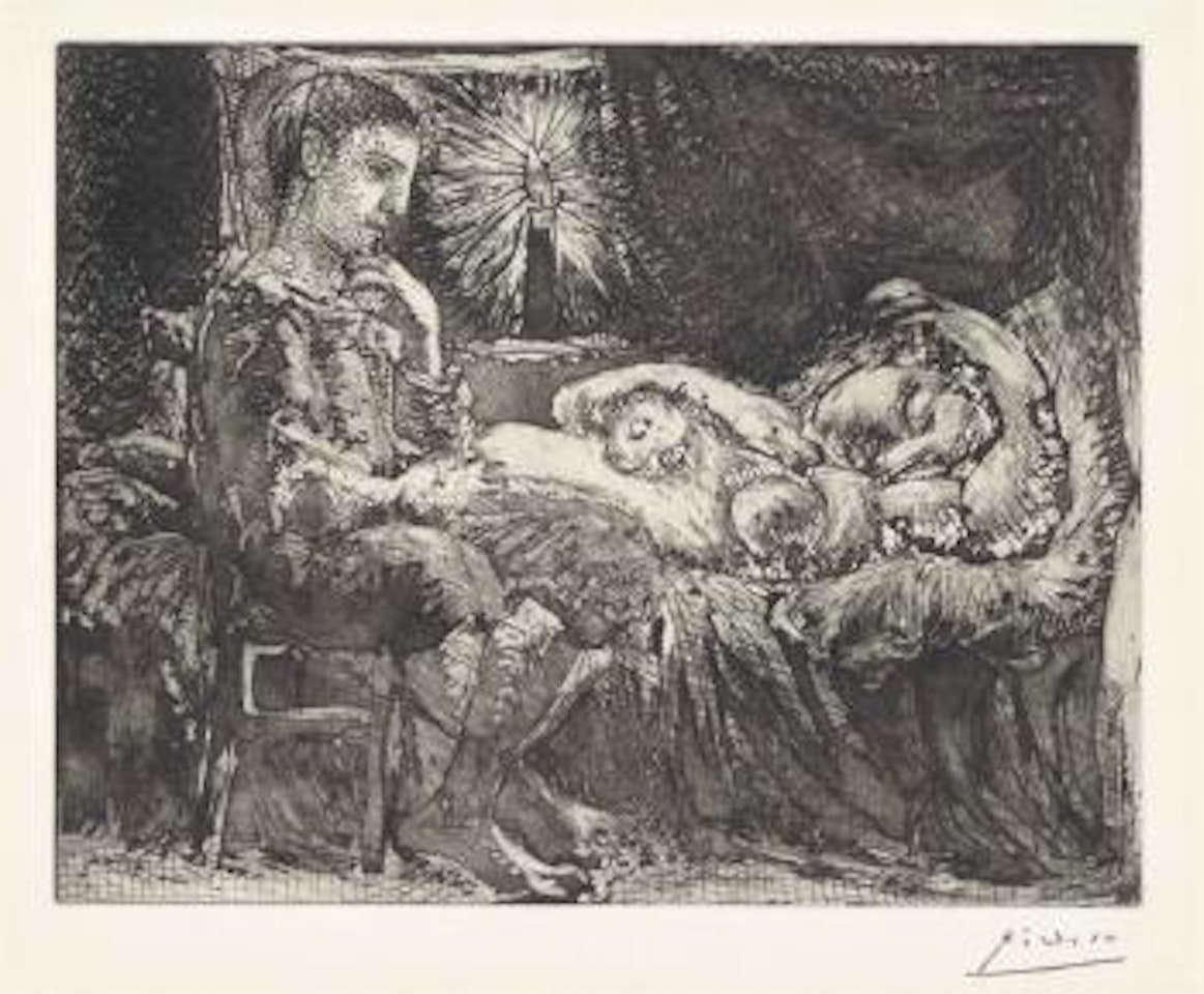 GarÃ§on Et Dormeuse Ã  La Chandelle, from La Suite Vollard by Pablo Picasso