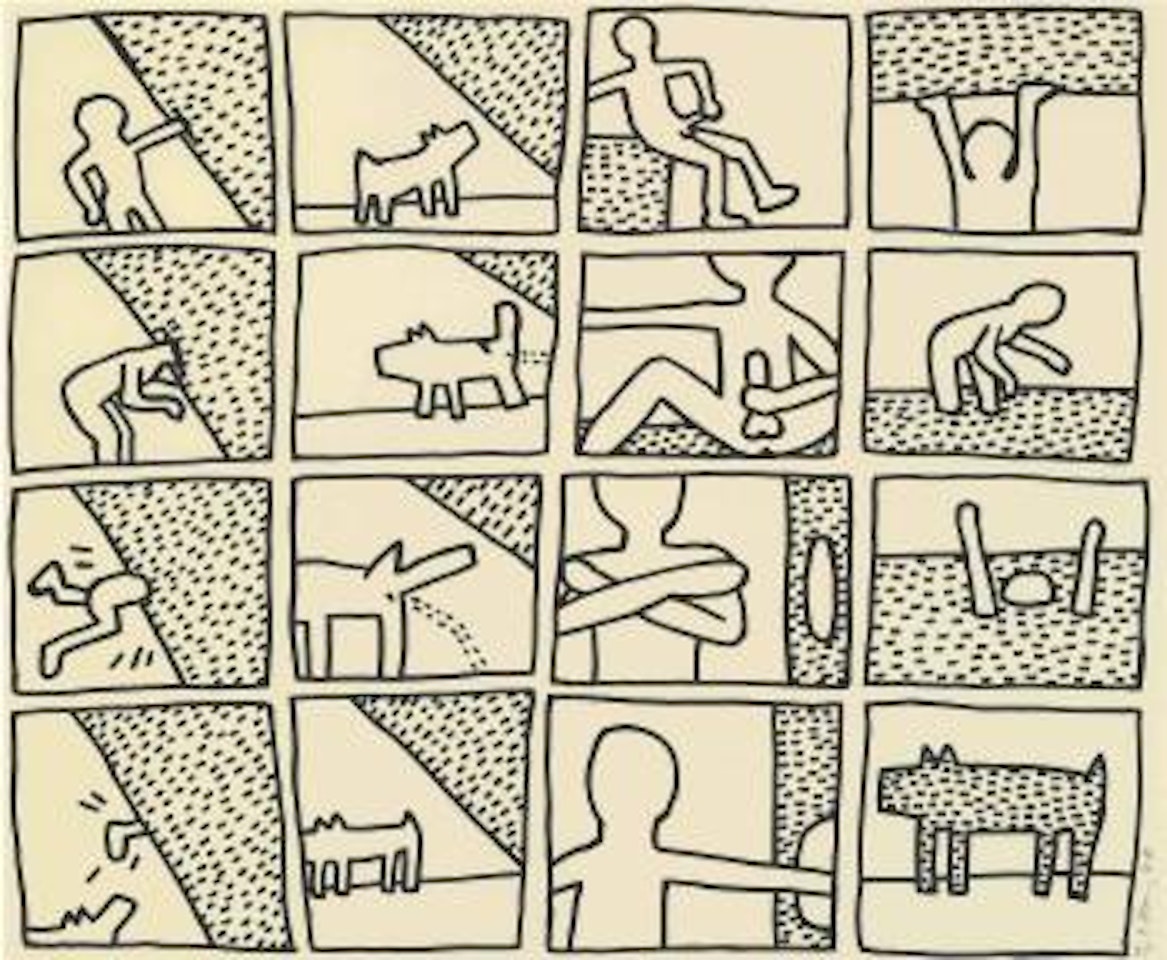 Blueprint Drawings 14 by Keith Haring