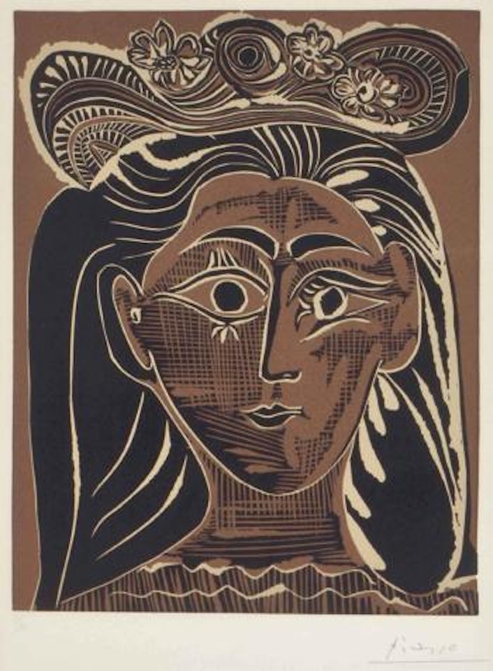 Femme Au Chapeau Ã  Fleurs by Pablo Picasso