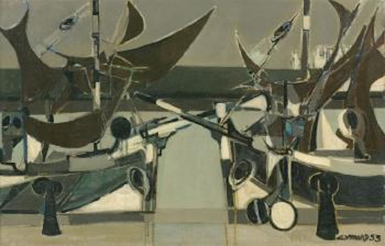 Bateaux au port by Claude Venard