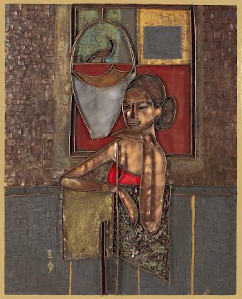 Lady and Bird by Cheong Soo Pieng