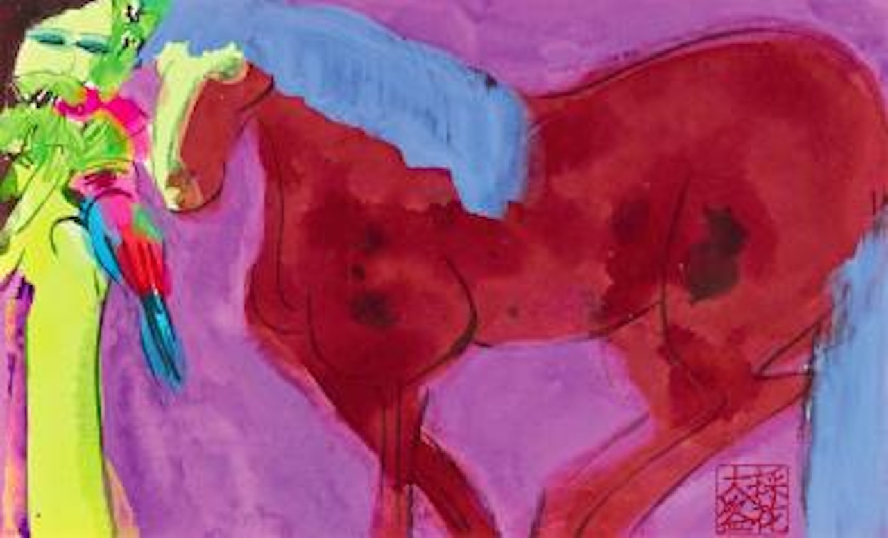 Beauty with Horse by Walasse Ting