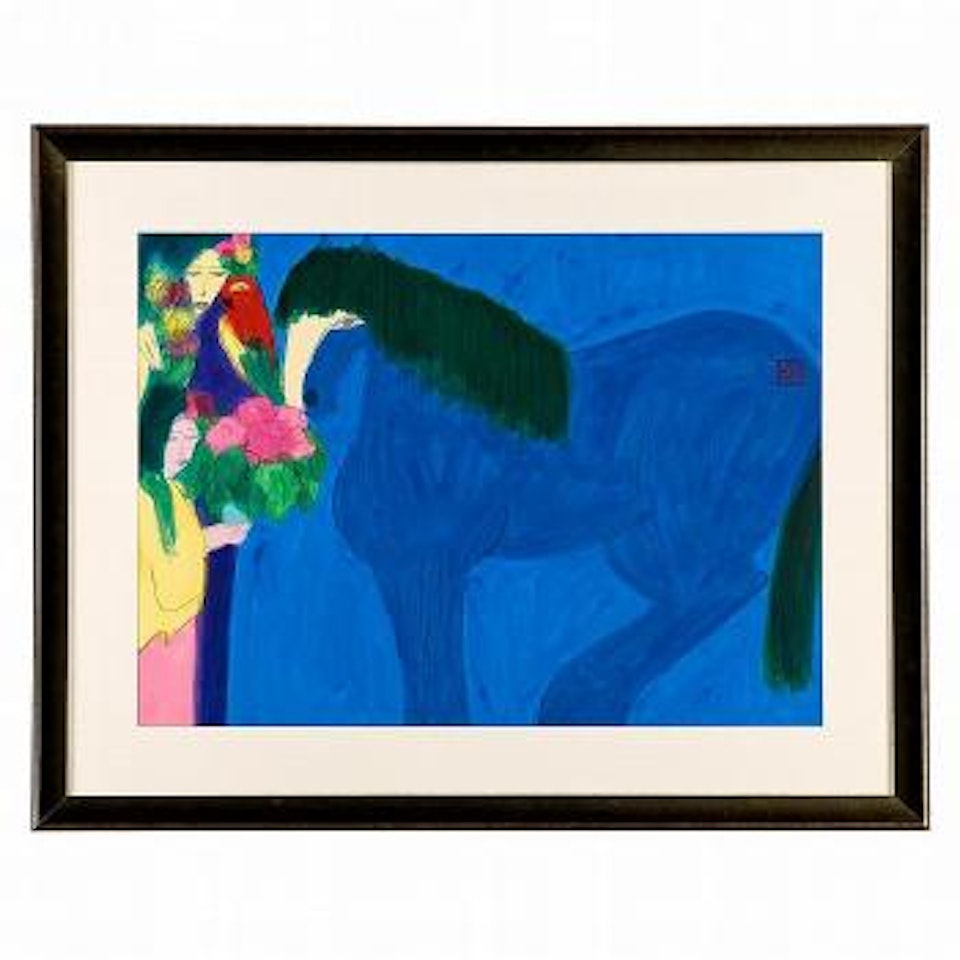 Horse and ladies by Walasse Ting