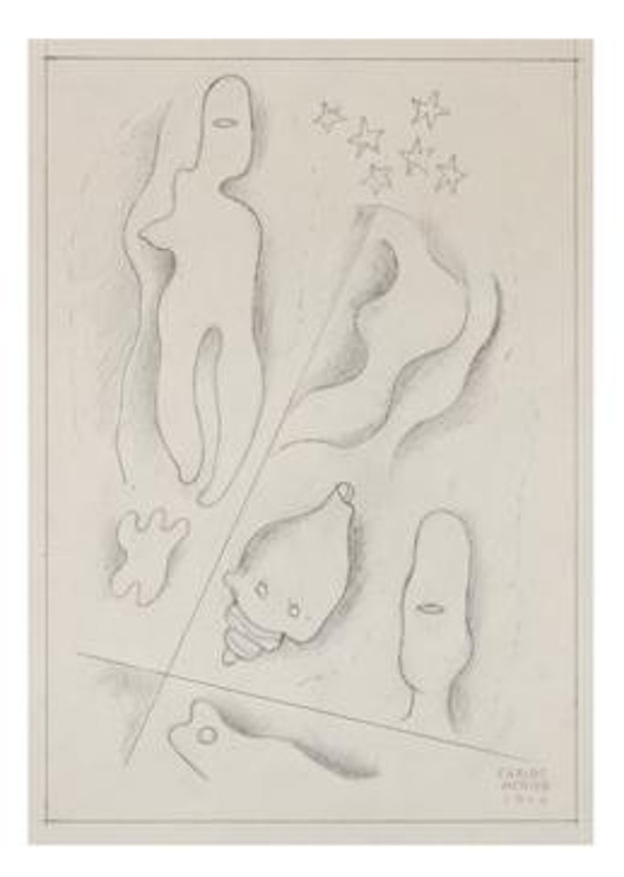 Sin título boceto de época surrealista by Carlos Mérida