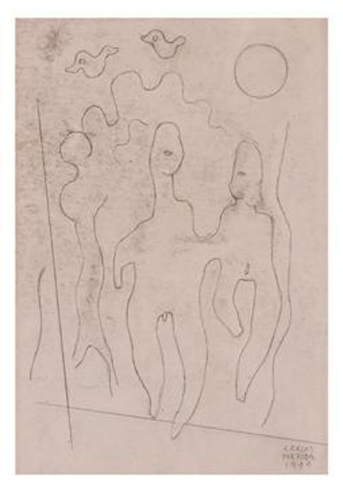 Temas griegos boceto de época surrealista by Carlos Mérida