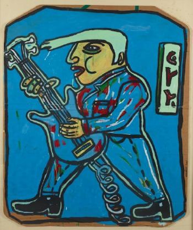 Portrait de Buddy guitariste des Demodes by Robert Combas