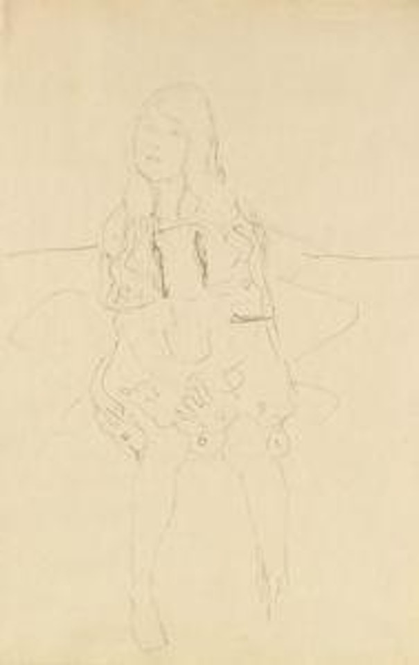 Bildnis Mäda Primavesi, sitzend von vorn by Gustav Klimt