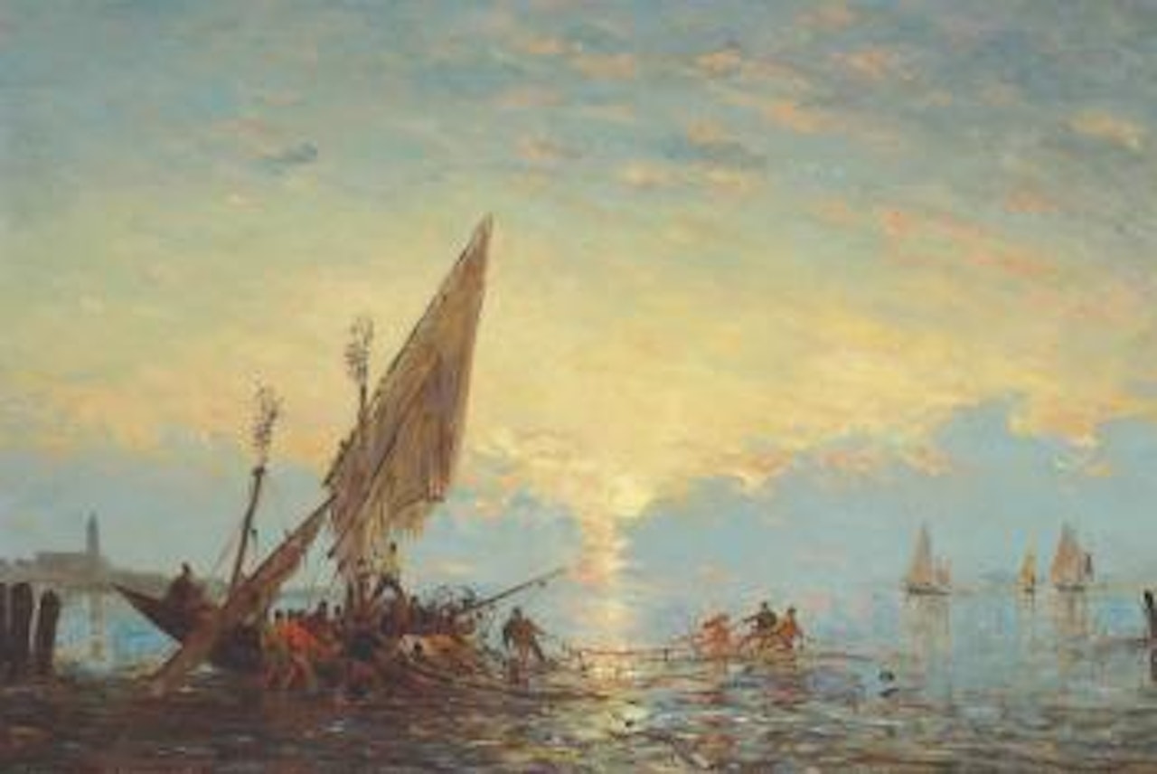 Pêcheurs dans la lagune by Félix Ziem