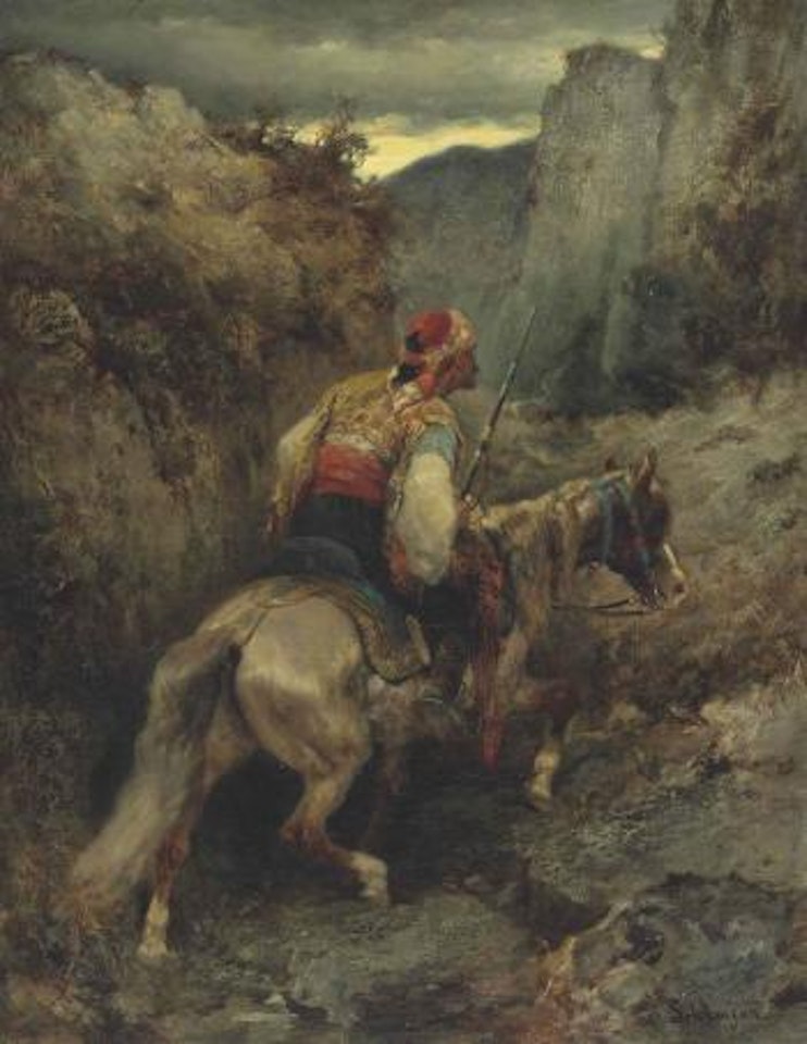 An Arabian Horse by Adolf Schreyer