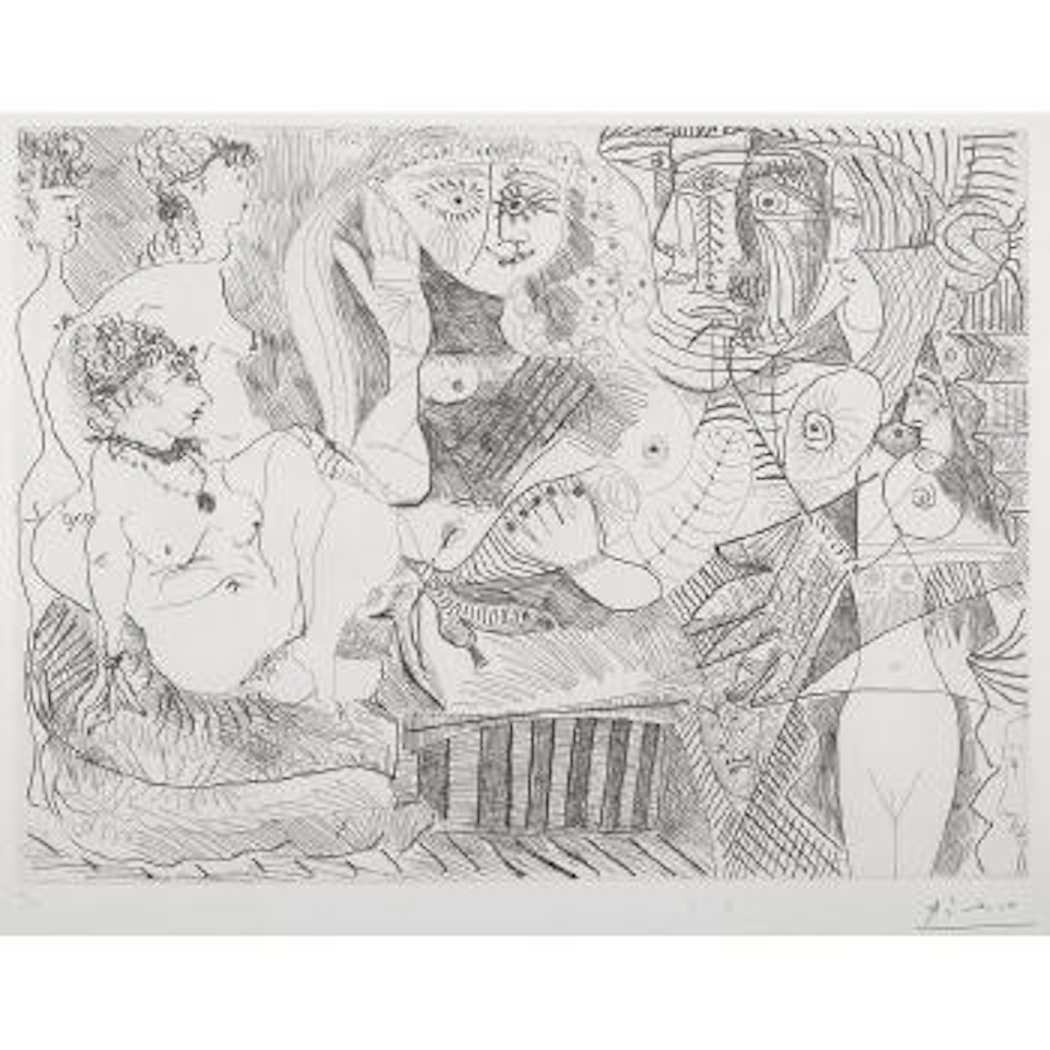 Degas visionnaire. Fille Ã©coutant les histoires de ses compagnes au repos, pl. 108, ; Ba. 1972), 1971 by Pablo Picasso